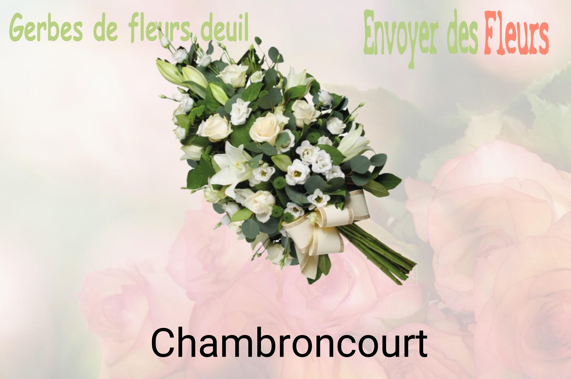 Gerbe de fleurs de deuil livrée à Chambroncourt